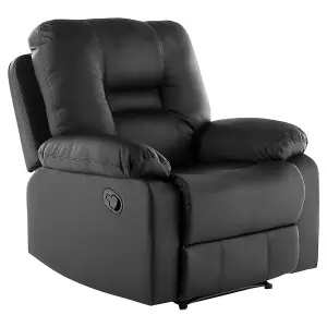 Recliner Chair BERGEN Faux Leather Black