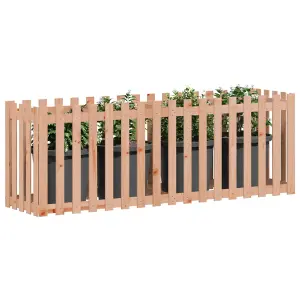 Berkfield Garden Raised Bed with Fence Design 200x50x70 cm Solid Wood Douglas