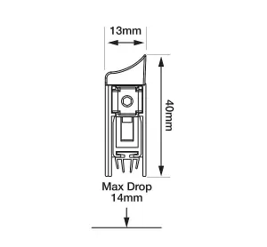 Stormguard Automatic Drop Down Door Bottom Seal  780mm to 930mm