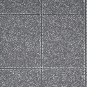 Fine Decor Camden Stitch Charcoal Wallpaper FD42993