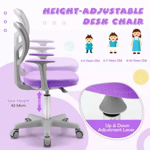 Costway Kids Computer Desk Chair Low-Back Task Study Chairs Children Office Task Chair