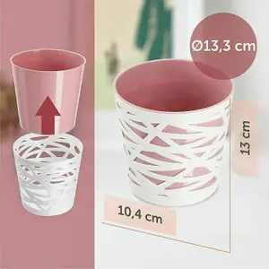 Plant pot planter Flowerpot Crystal Modern Decorative Daizy Pink 13cm