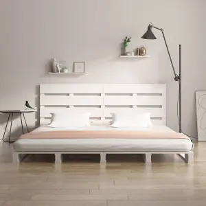 Berkfield Bed Frame White 160x200 cm Solid Wood Pine