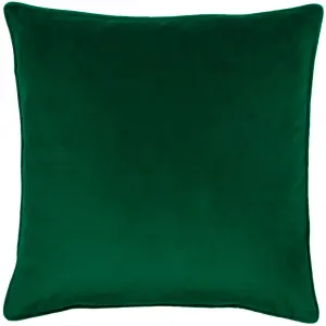 Paoletti Hortus Bee Embroidered Velvet Piped Feather Filled Cushion