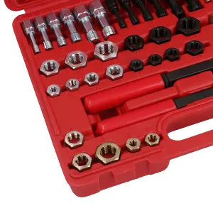 48pc Metric and Imperial UNF UNC Rethread Tap and Die Kit M6 - M14 1/4in - 5/8in