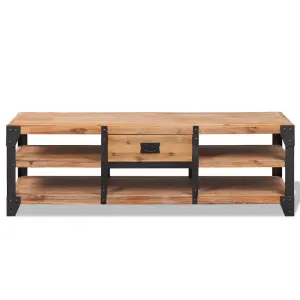 Berkfield TV Stand Solid Acacia Wood 140x40x45 cm