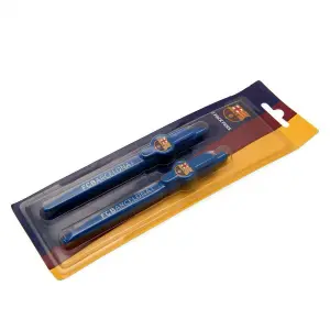 FC Barcelona Pen Set (Pack of 2) Blue (One Size)