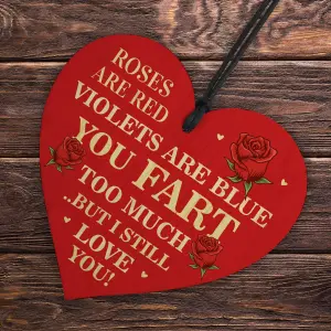 Red Ocean Valentines Day Gifts for Husband Wife Wood Heart I Love You Gift For Him Her Anniversary Present