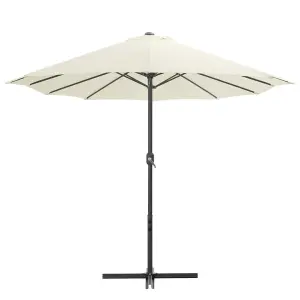 Berkfield Outdoor Parasol with Aluminium Pole 460x270 cm Sand