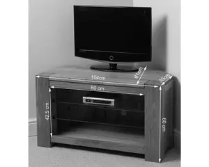 Kuba Solid Oak Corner TV Unit with Storage