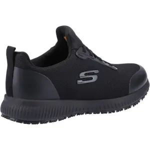 Skechers Squad Sr Wide Slip Resistant Occupational Shoe Black