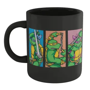 Official Teenage Mutant Ninja Turtles TMNT Characters Mug - Black 100% Ceramic, Dishwasher Safe