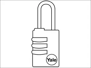 Yale Brass Combination Padlock - Ultimate 22mm Security for Your Valuables