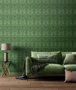 Hoopla Walls Forest Rabbit Forest Green Smooth Matt Wallpaper