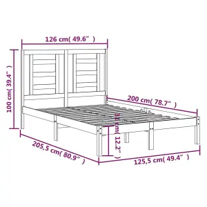 Berkfield Bed Frame Honey Brown Solid Wood Pine 120x200 cm