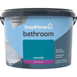 GoodHome Bathroom Marseille Soft sheen Emulsion paint, 2.5L