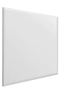 MirrorOutlet Moderni - All Glass Modern Bevelled Square Wall Mirror 35" X 35" (90x90CM)