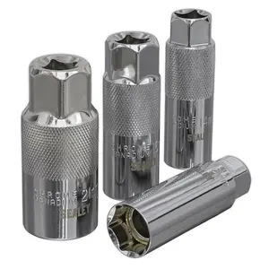 Sealey Magnetic Spark Plug Socket Set 4pc 3/8"Sq Drive AK65561