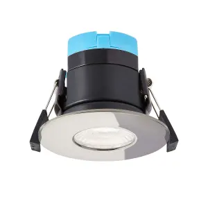 Antonio Chrome Finish, Fixed LED Downlight, IP65 Fire Rated, 8W