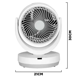 TCP White 8" 35W Remote controlled Desk fan