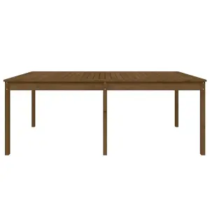 Berkfield Garden Table Honey Brown 203.5x100x76 cm Solid Wood Pine