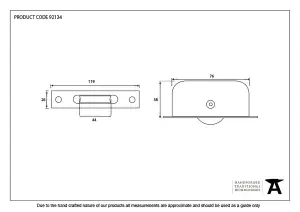 From The Anvil Aged Bronze Square Ended Sash Pulley 75kg