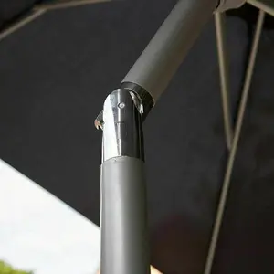 2M Garden Crank & Tilt Black Parasol