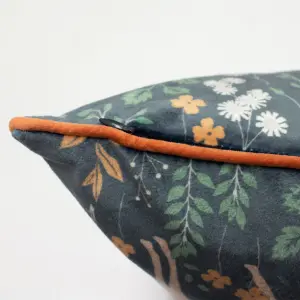 furn. Richmond Botanical Woodland Velvet Feather Filled Cushion