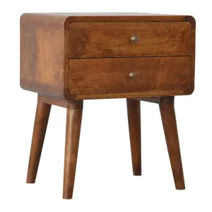 Firger 2 Drawer Bedside Table