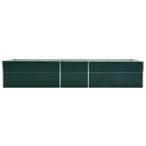 Berkfield Garden Raised Bed Galvanised Steel 400x80x45 cm Green