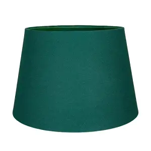 Classic 10 Inch Forest Green Linen Fabric Drum Table/Pendant Lamp Shade 60w Max