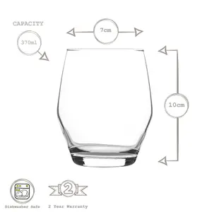 LAV - Ella Tumbler Glasses - 370ml - Pack of 6