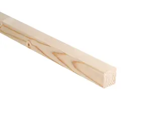 Smooth Planed Whitewood spruce Stick timber (L)2.4m (W)44mm (T)27mm, Pack of 8