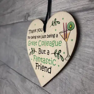 Colleagues Heart Plaque Hanging Sign Friendship Gift Friend Birthday Gift Thank You