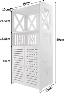 Bathroom Floor Cabinet,Waterproof FreeStanding Bathroom Storage Unit