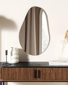 Beliani Retro Wall Mirror AUBAGNE Silver