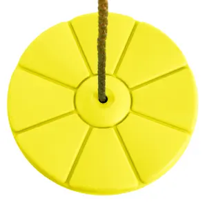 Swingan - Cool Disc Swing with Adjustable Rope - Fully Assembled - Yellow