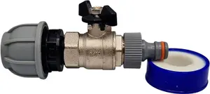 Click-Lock Butterfly Valve Connection Kit -Universal Click-Lock Connection (25mm MDPE) with PTFE Tape Roll