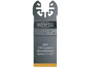 Faithfull - Multi-Functional Tool Bi-Metal Flush Cut TiN Coated Blade 32mm