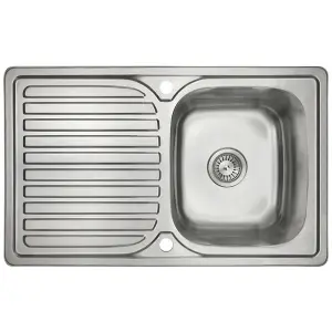 Astini Velia 1.0 Bowl Brushed Stainless Steel Kitchen Sink & Waste