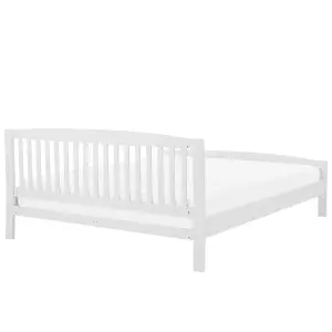 Wooden EU Super King Size Bed White CASTRES