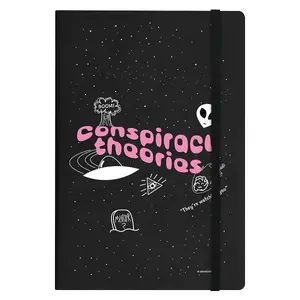 Grindstore Conspiracy Theories A5 Notebook Black/White/Pink (A5)