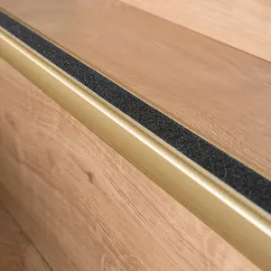 Anodised aluminium anti non slip stair edge nosing trim 900mm x 41mm x 26,6mm A44 gold