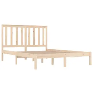 Berkfield Bed Frame Solid Wood Pine 150x200 cm 5FT King Size