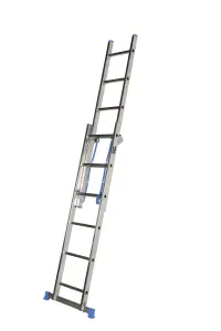 Mac Allister 3-way 2.5m Aluminium Combination Ladder