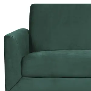 3 Seater Velvet Sofa Green FENES