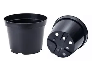 Black Plastic Plant Pot Flower Pots 10 Litre x 20 Pots