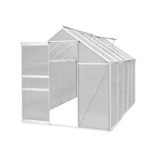 Polycarbonate Greenhouse 6ft x 10ft - Silver