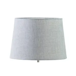 Zellner Pair (2x)  44Cm Grey Chrome Table Lamps (Set of 2)