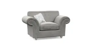 The Great British Sofa Company Windsor Silver Armchair - Silver Feet